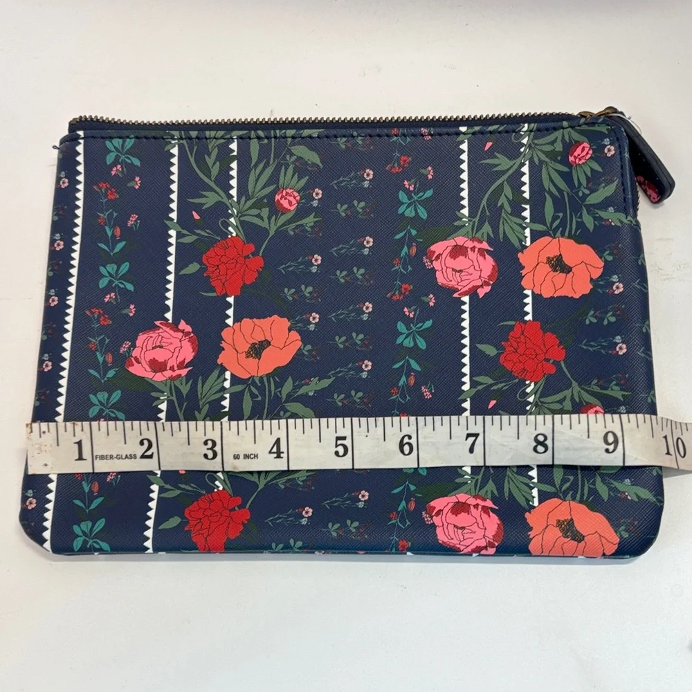 By Anthropologie Floral Zipper Pouch NWOT